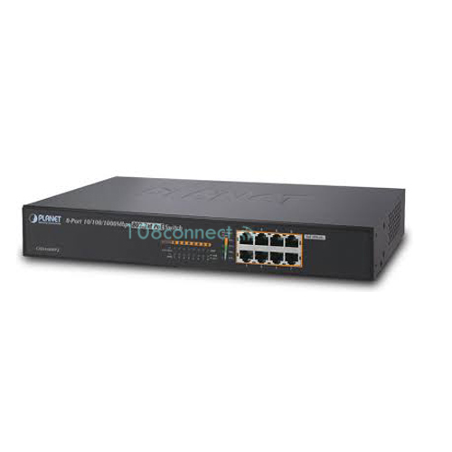 PLANET GSD-808HP2 8-Port 10/100/1000Mbps 802.3at PoE Desktop Unmanaged Switch(240W)