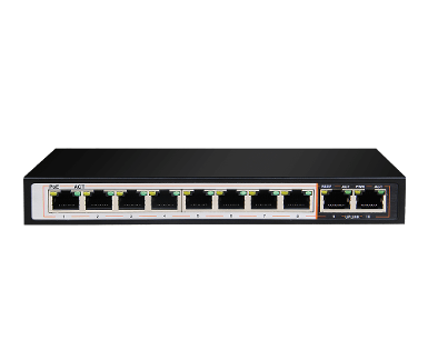 D-LINK DGS-F1010P-E 10-Port 1000Mbps Switch with 8 PoE Ports and 2 Uplink Ports PoE budget 96 Watt