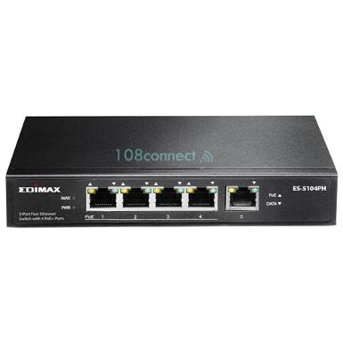 EDIMAX ES-5104PH 5 Port Fast Ethernet Switch with 4 PoE