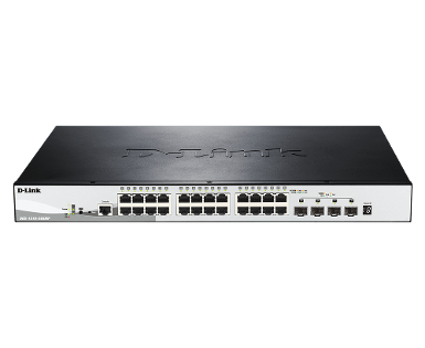 D-LINK DGS-1510-28XMP Gigabit Stackable Smart Managed Switch with 10G Uplinks