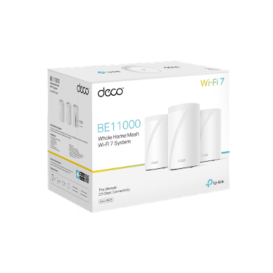 TP-LINK Deco BE65(3-Pack) BE11000 Whole Home Mesh WiFi 7 System