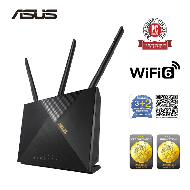 ASUS 4G-AX56 Cat.6 Dual-Band WiFi 6 AX1800 LTE, Downlink 300 Mbps / Uplink 50 Mbps