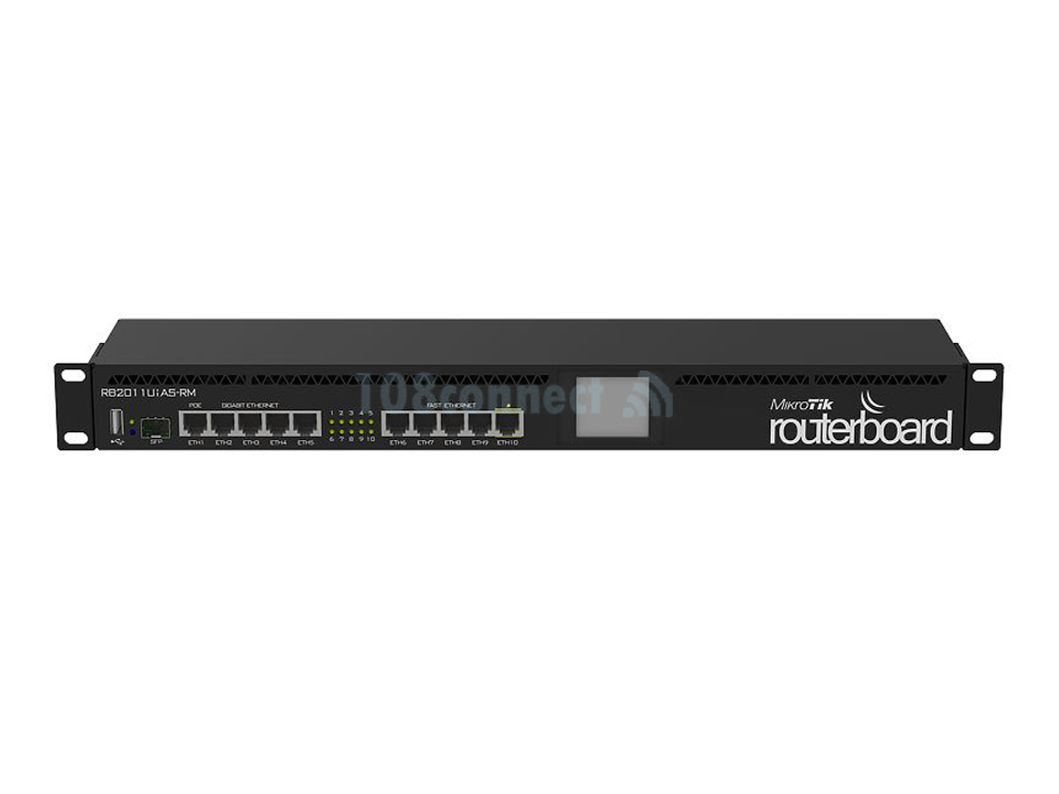 Mikrotik RB3011UiAS-RM 1U rackmount, 10xGigabit Ethernet, SFP, USB 3.0