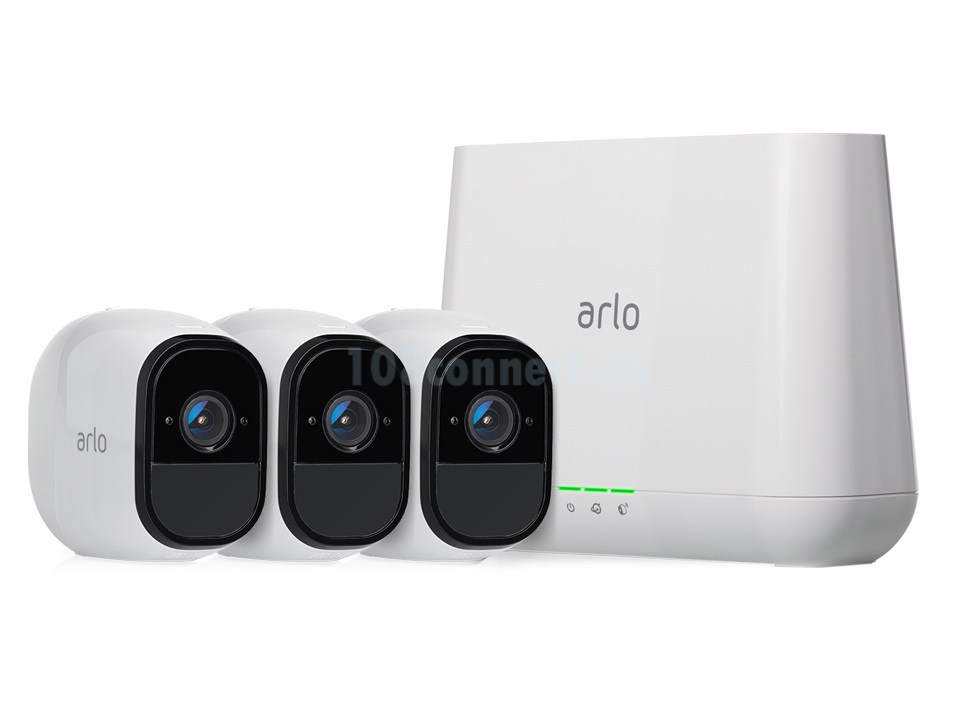 NETGEAR Arlo Pro VMS4330P 3-Camera Security System with Inbuilt Alarm Siren, Rechargeable