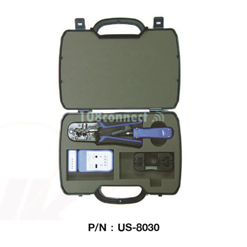 LINK US-8030 LAN PROFESSIONAL SET OF TOOL & TESTER (กระเป๋าเครื่องมือ LAN ครบชุด)