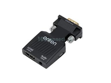 ONTEN OTN-7508 VGA to HDMI, Onten 1080P VGA Male to HDMI Female Audio