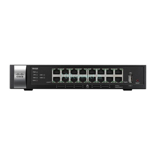 CISCO RV325-K9-G5 Dual Gigabit WAN VPN Router  (2*Gigabit WAN + 14*LAN Gigabit)