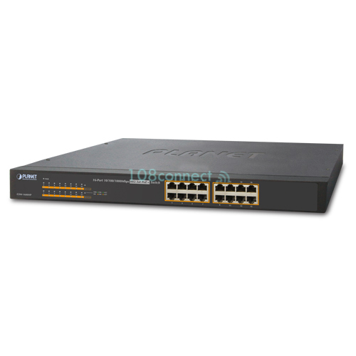 PLANET GSW-1600HP 16-Port 10/100/1000Mbps 802.3at PoE+ Gigabit Unmanaged Switch