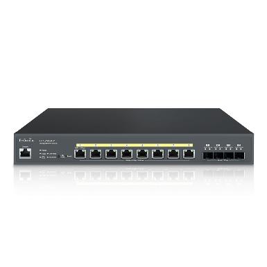 EnGenius ECS2512FP Cloud  8-Port 240W PoE+ Multi-Gig 2.5 Gb Switch, 4 x 10G SFP+